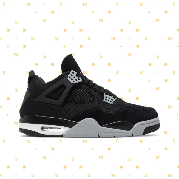 JORDAN 4 BLACK CANVAS